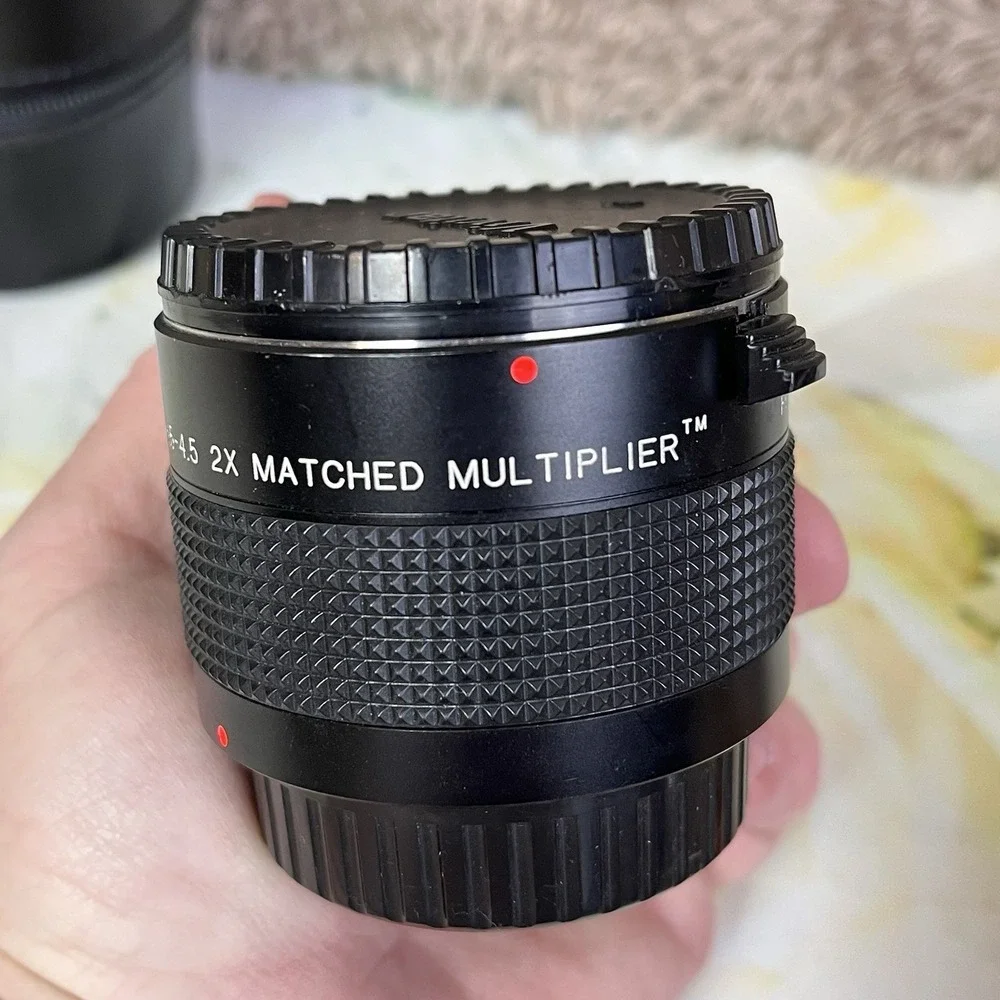 Vivitar Lenses MC 75-205mm 2X Matched Multiplier F/3.5-4.5 Case Made In JAPAN